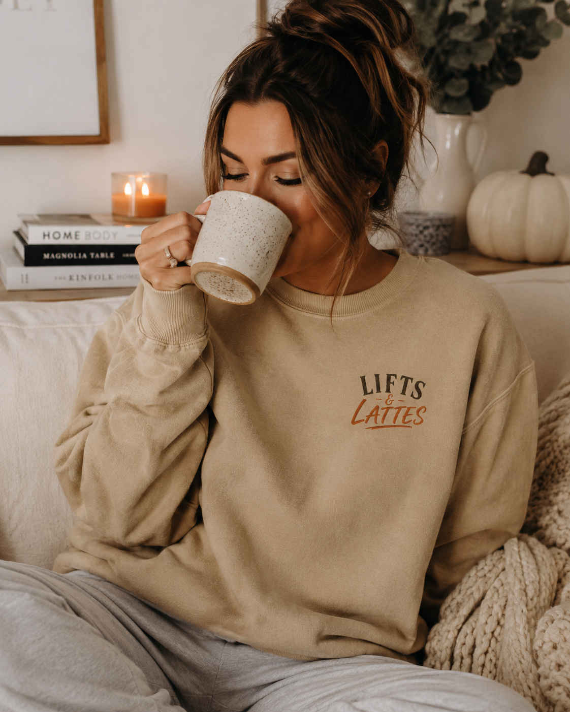 Lifts and Lattes - Crewneck Sweatshirt