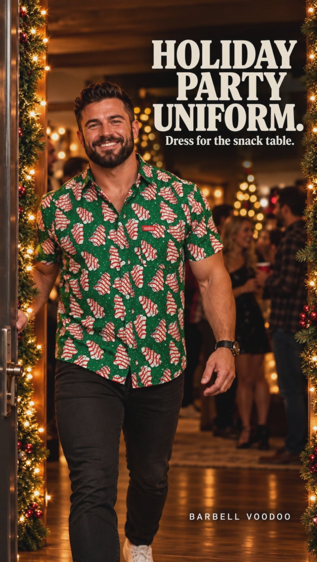Christmas Tree Cake Button Down