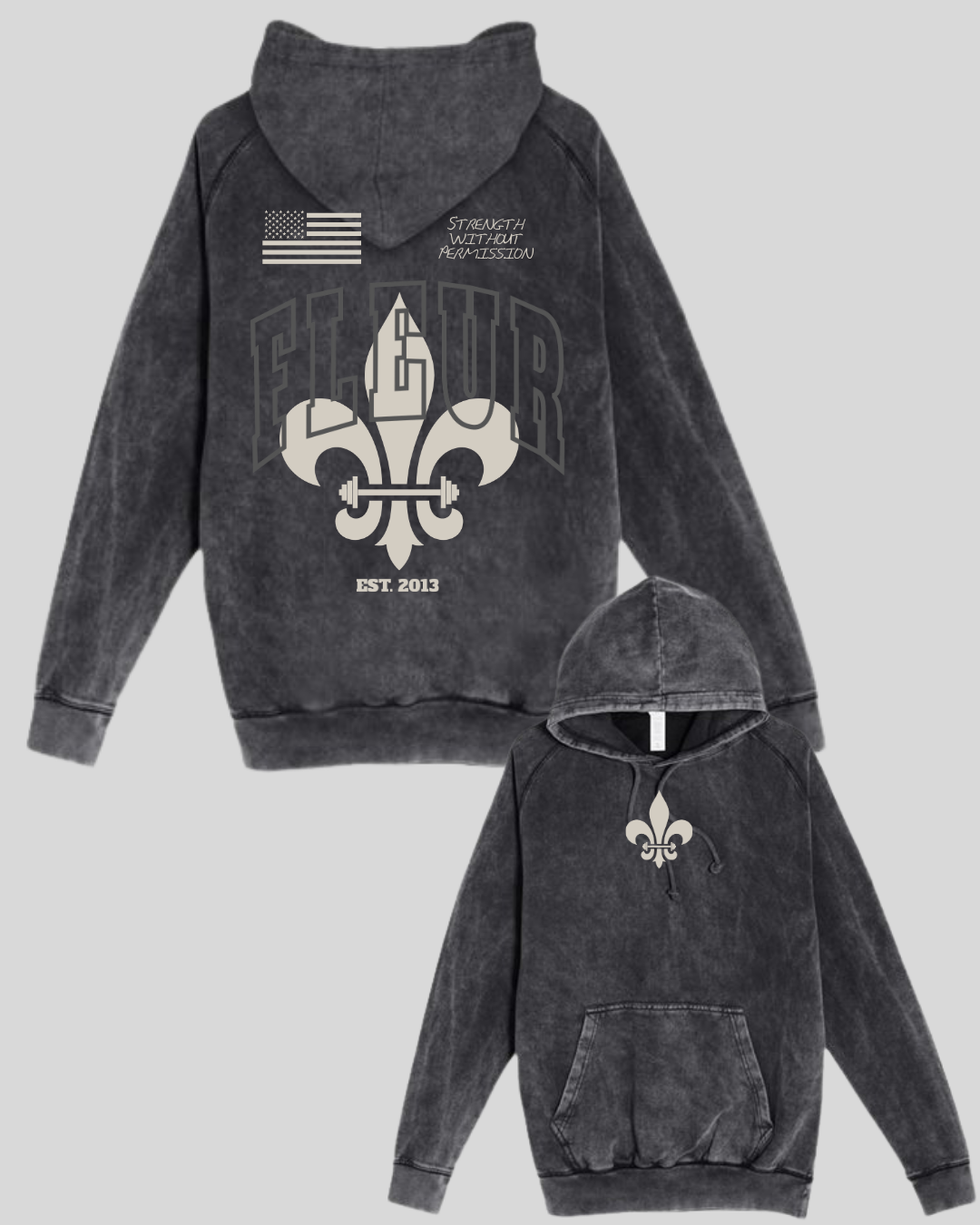 FLEUR x Barbell VooDoo Mineral Wash Hoodie